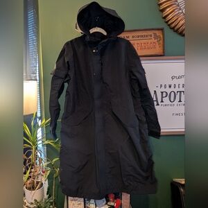 GOLDWIN Black Nylon Jacket G011800 Hood Zip Pertex Unlimited Snap Ladies Small